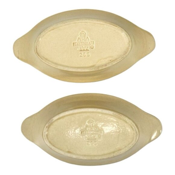 Vintage Pfaltzgraff Au Gratin Baker Dish Stoneware Village Pattern #265 Set Of 2 - Picture 2 of 9